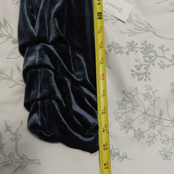 Bishop & Young Icon Blazer Velvet In Emerald Blue 3/4 sleeve Career Board room - Picture 6 of 13